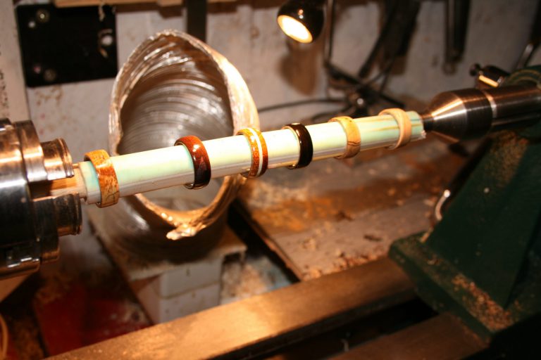 wood ring making on a lathe