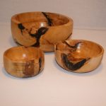 Cherry root wood bowls