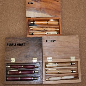 Pen sets in wood box