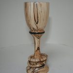goblet in spalted beech with tourmaline