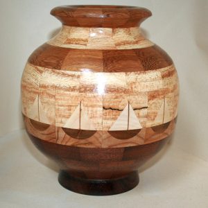 Vase with yatch logo