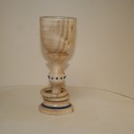 Goblet in Beech with Lapis lazuli