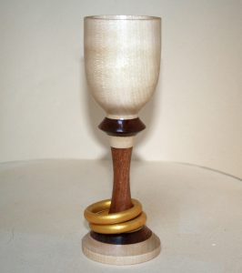 Goblet in beech and sapele