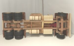 Chassis under the model
